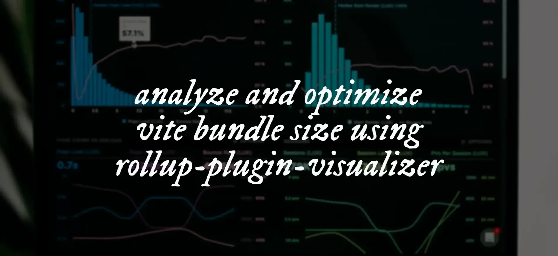 An image with the text "inspect and optimize vite bundle size using rollup-plugin-visualizer"